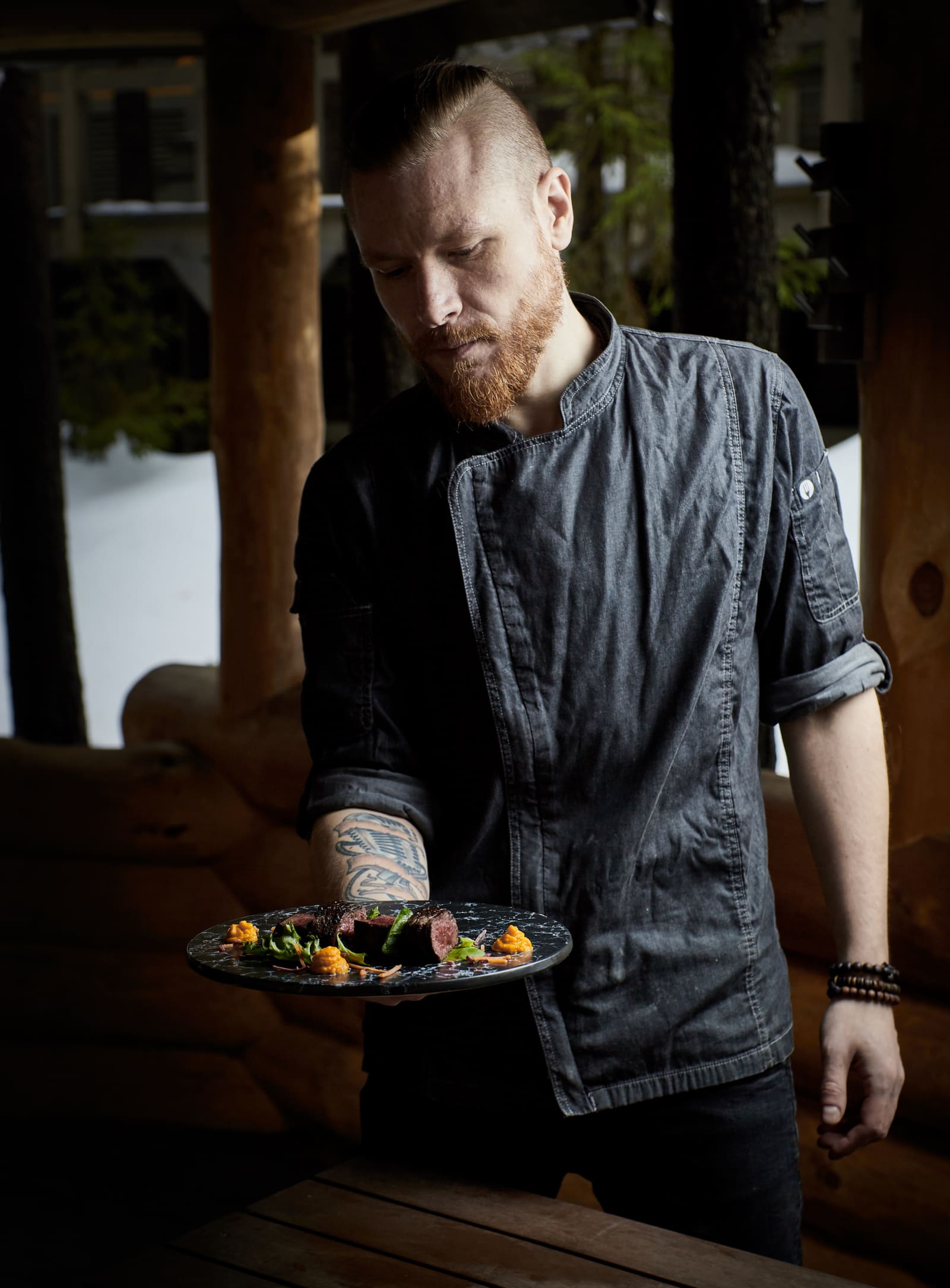 Chef Holding a Plate Dominic Scott
